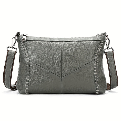 Genuine Cowhide Leather Women Shoulder Crossbody Bag Large Capacity Daily Handbag