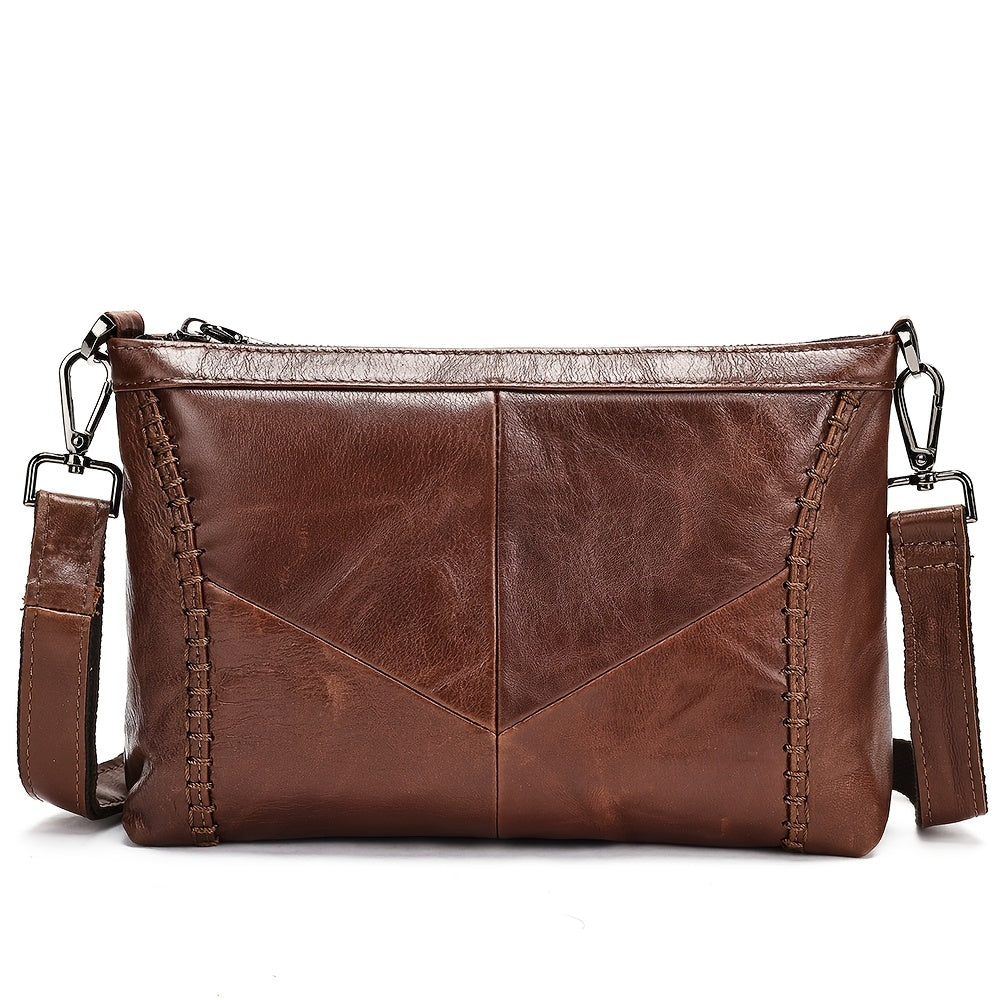 Genuine Cowhide Leather Women Shoulder Crossbody Bag Large Capacity Daily Handbag