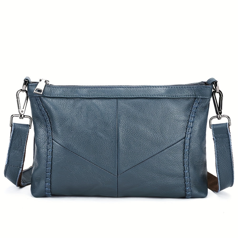 Genuine Cowhide Leather Women Shoulder Crossbody Bag Large Capacity Daily Handbag