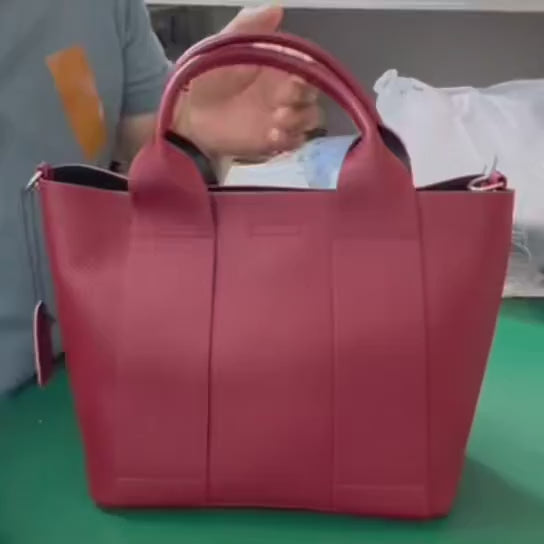 Women's Top Layer Cowhide Leather Tote Bag, Genuine Leather Multi-Use Handbag, Large Capacity Shoulder Crossbody Bag, High-End Fashion
