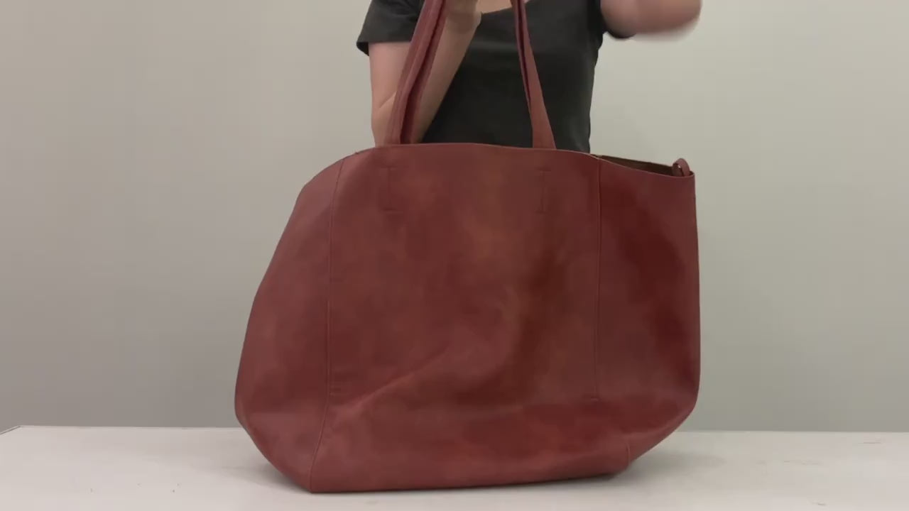 Large Soft Tote Bag Women European American Style Spacious Shoulder Bag